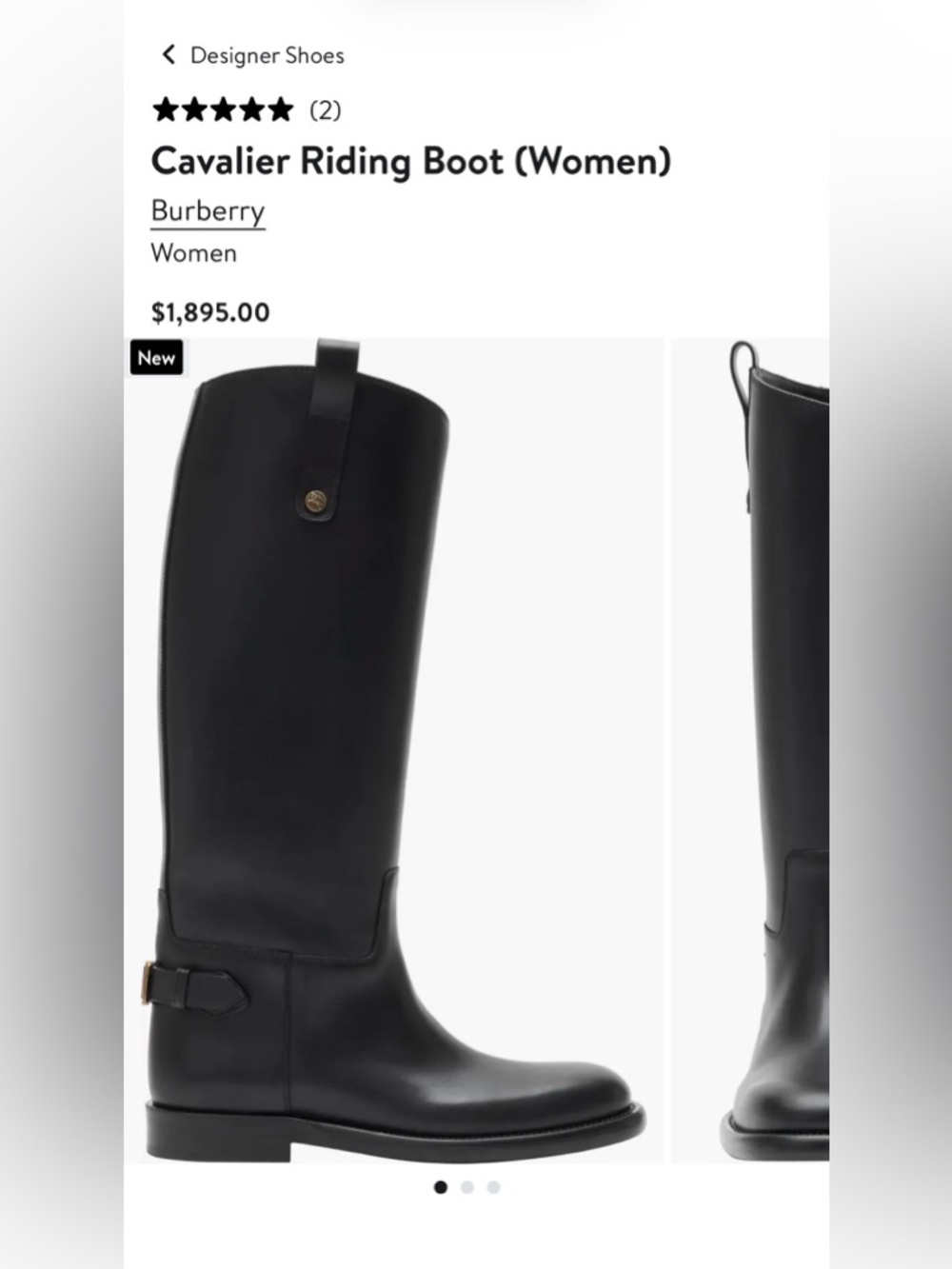 Burberry  Woman’s Calf Leather Black Riding Boot
